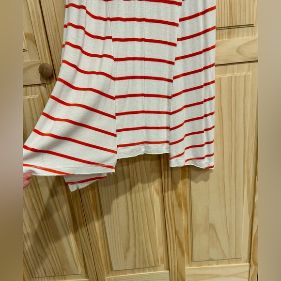 Kensie Asymmetrical White and Orange Striped Dress - Picture 5 of 5